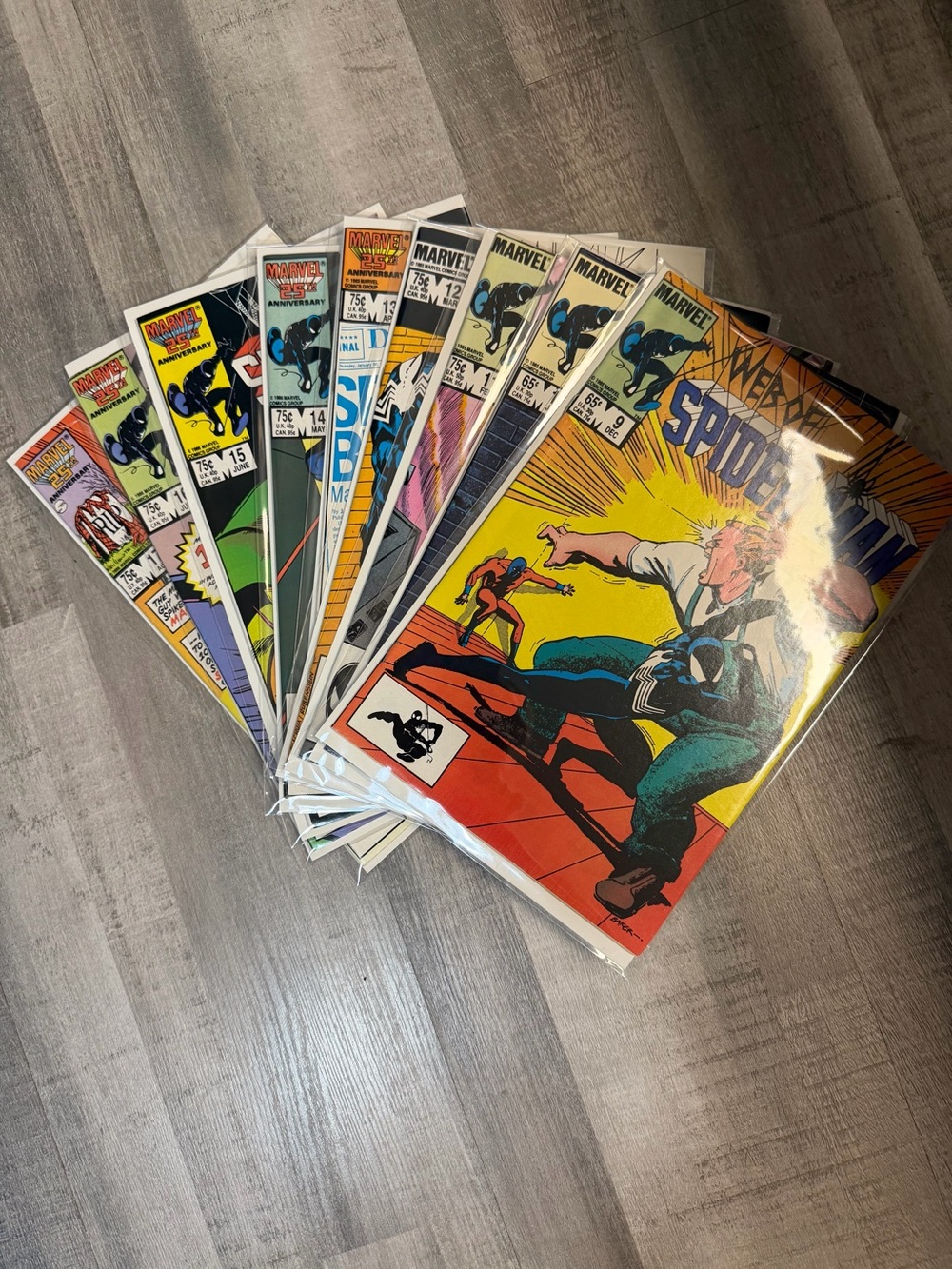 Web of Spider-Man #9-17 9-Issue Lot Marvel Comics 1985-86 Black Suit